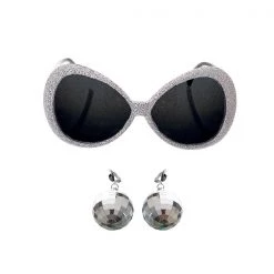 Dr. Tom's 70s Disco Glasses And Earrings Set By Theme