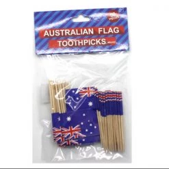 JD Party 50pk Australian Flag Toothpicks By Event