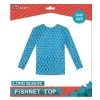 Everything Party Fishnet Top Long Sleeve - Blue