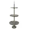 Everything Party Deluxe Metallic Silver Cup Cake Stand 3 Tier All Birthday