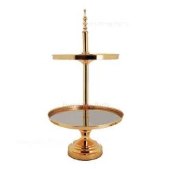 Everything Party Deluxe Metallic Gold Cup Cake Stand 2 Tier