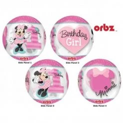 Everything Party 16" Anagram Licensed Minnie Mouse 1st Birthday Orbz Balloon