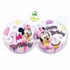 22" Qualatex Licensed Minnie Mouse 1st Birthday Bubbles Balloon Balloons