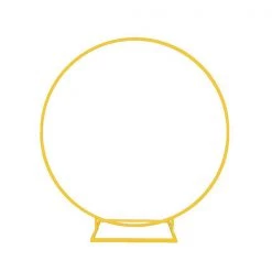 Hayden Agency Party Hire - 2m Gold Metal Circle Backdrop Balloon Arch Stand