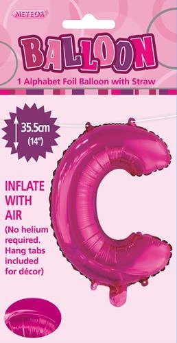 Unique 14" Alphabet Foil Balloon - Letter C (5 Colours)