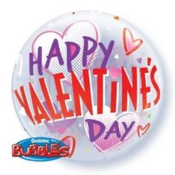 Everything Party 22" Qualatex Happy Valentine's Day Bubbles Balloon