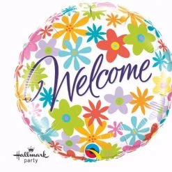 Hallmark 18" Qualatex Welcome Foil Balloon With Flowers