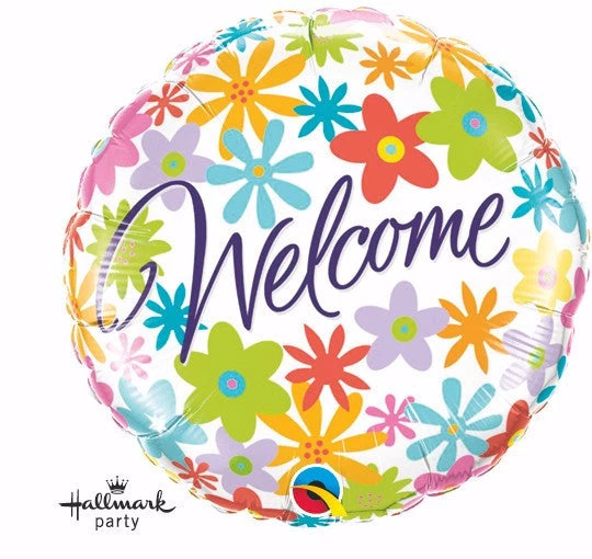 Hallmark 18" Qualatex Welcome Foil Balloon With Flowers