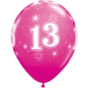 Everything Party 11" Qualatex 13th Birthday Girl Latex Balloon - Fashion Wild Berry Balloons