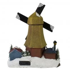 Everything Party Christmas Village Scene Winter Windmill Musical Light Up