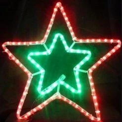 Everything Party 56cm Christmas LED Red & Green Double Star Rope Light By Event