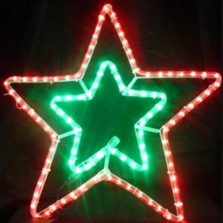 Everything Party 56cm Christmas LED Red & Green Double Star Rope Light By Event