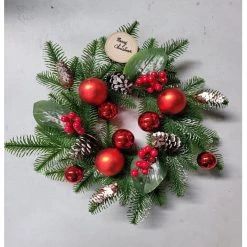 Everything Party By Event Deluxe Christmas Pine Wreath With Pine Cones And Berries 40cm