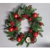 Everything Party By Event Deluxe Christmas Pine Wreath With Pine Cones And Berries 50cm