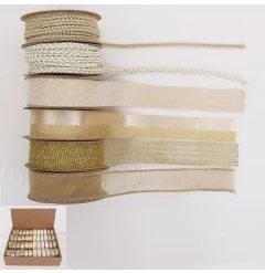Everything Party Assorted Christmas Gold Mix Ribbon - 2m By Event