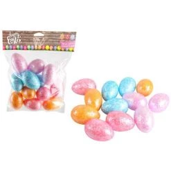 Everything Party By Event 12pk Neon Glitter Foam Easter Eggs
