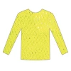 Everything Party Fishnet Top Long Sleeve - Yellow